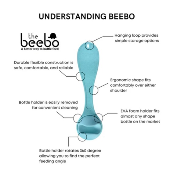 Beebo Baby Bottle Holder in Charcoal - Picture 3 of 10